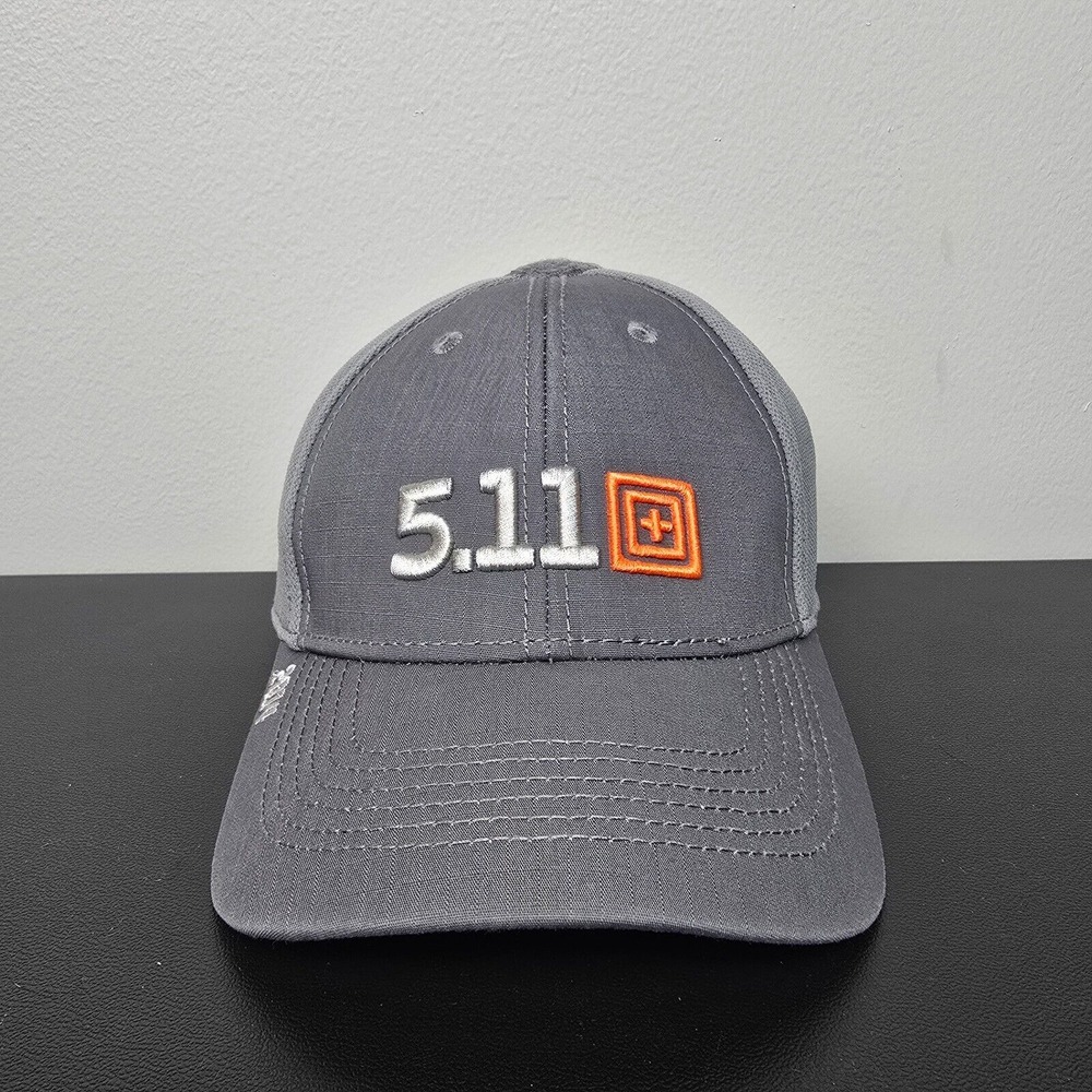 5.11 Tactical Hat Cap Mens Strap Back Grey Logo Casual Shooting Police Military‎